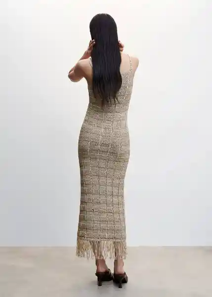 Vestido Flavita Gris Claro Vigoré Talla S Mujer Mango