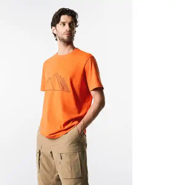 Camiseta Fluor Naranja Talla Xxl Hombre Mango