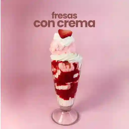 Fresas con crema