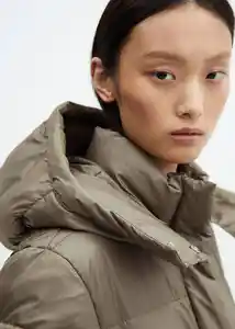 Abrigo Anorak Rocio Khaki Talla M Mujer Mango