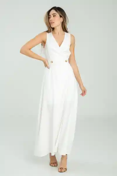 Vestido Becca Color Blanco Crudo Talla L Ragged