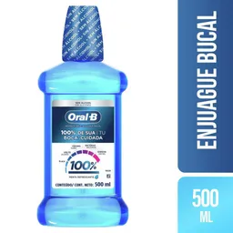 Oral-B Enjuague Bucal 100% Menta Refrescante sin Alcohol