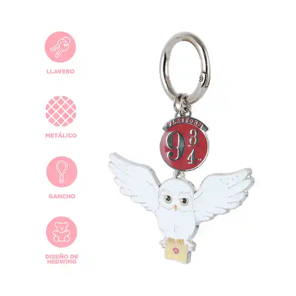 Llavero Metálico Serie Harry Potter Hedwig Miniso