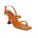 Sandalias Tacón Lyra Naranja Talla 38