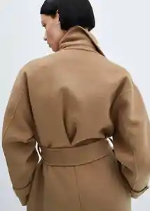 Abrigo Verdi Camel Talla XS Mujer Mango