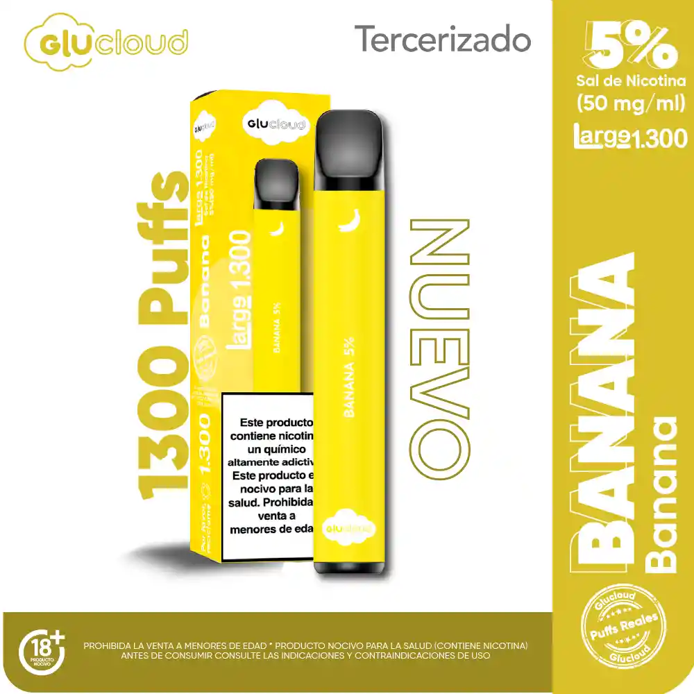 Glucloud Vapeador Banana Large 1300