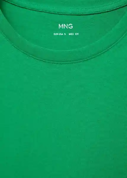 Camiseta Chalaca Verde Talla XS Mujer Mango