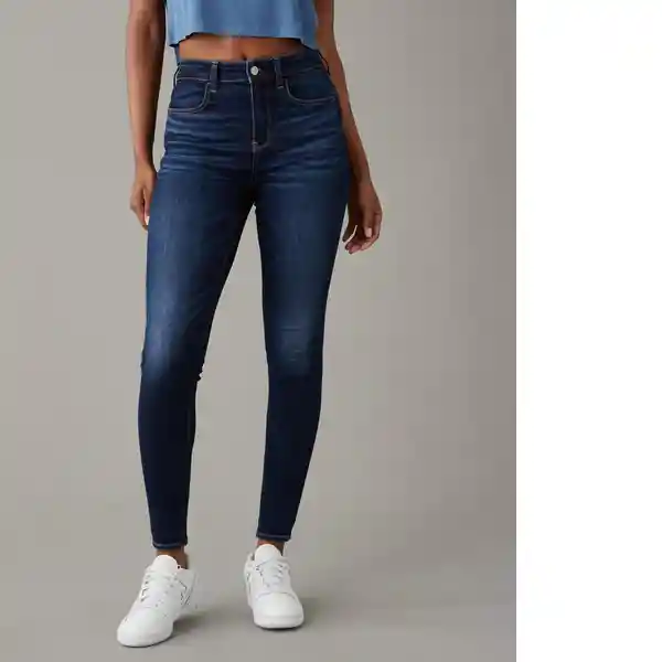 Jean High-Rise Mujer Jegging Azul Talla: 8 Long American Eagle