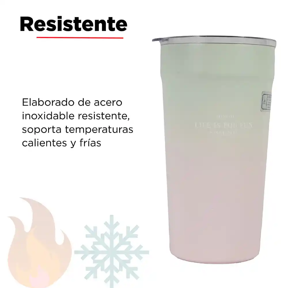 Taza de Acero Para Café Con Agarradera 400 mL Miniso