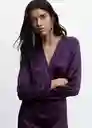 Vestido Luna-A Morado Talla L Mujer Mango