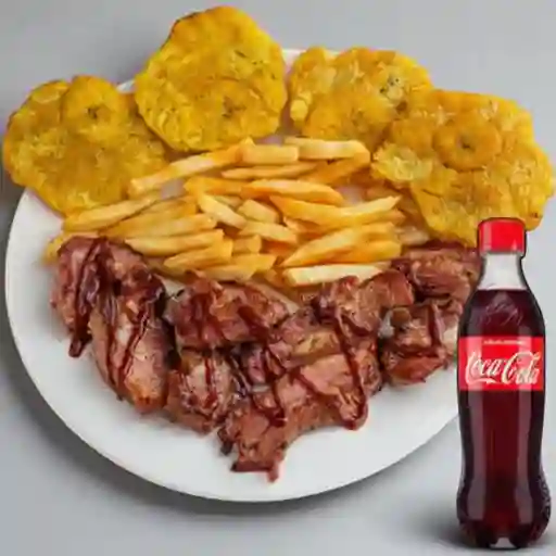 Combo costillas bbq 250g + cocacola400ml