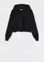 Sudadera Crop Negro Talla 21 Teen Niñas Mango