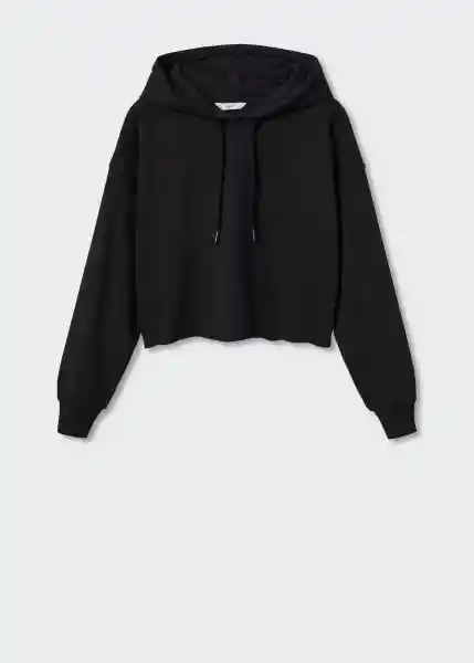 Sudadera Crop Negro Talla 21 Teen Niñas Mango