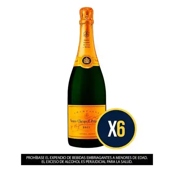 Veuve Clicquot Champagne Espumante Brut Yellow Label 750 ml