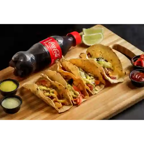 Combo 4 Tacos + Bebida