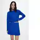 Falda Klein Azul Noche Talla M Mujer Mango