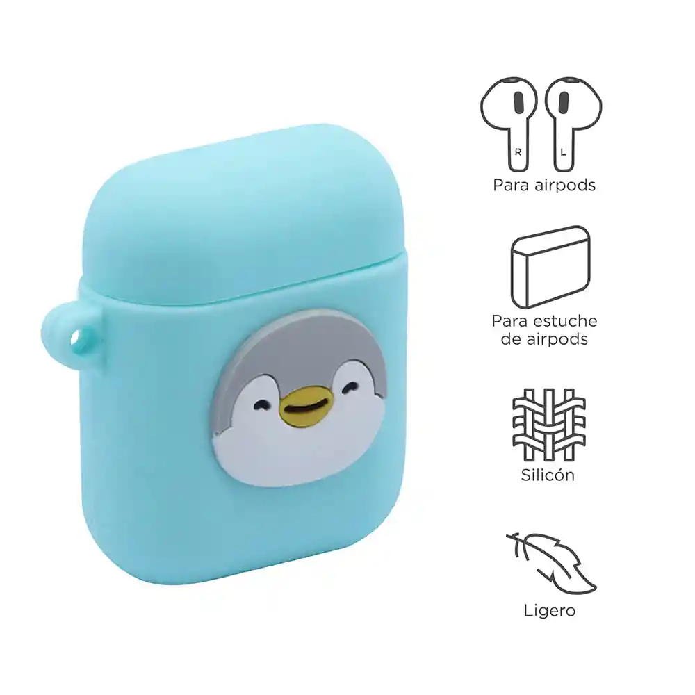 Miniso Estuche Para Airpods Pro Mini Family Azul