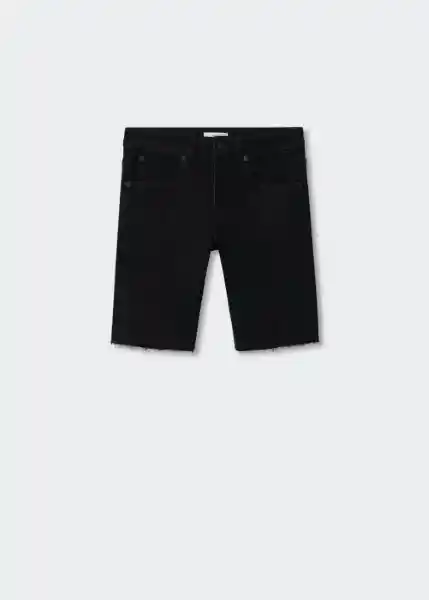 Bermuda Raw Tejano Negro Talla 21 Teen Niños Mango