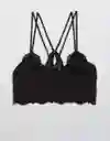 American Eagle Bralette Acolchado de Triángulos Negro Real T. S