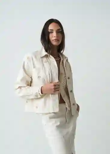Chaqueta Missi Mujer Crudo Marfil Claro Talla M 422G371 Naf Naf