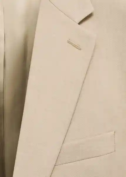 Blazer Americana Milan Beige Talla 50 Hombre Mango