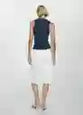 Top Moiso Navy Talla S Mujer Mango