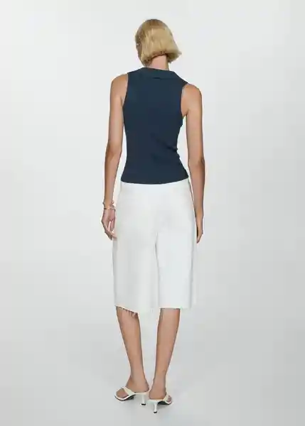 Top Moiso Navy Talla S Mujer Mango