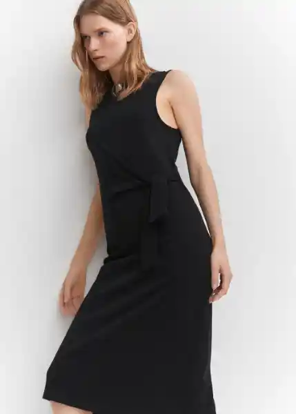 Vestido Fertina Negro Talla L Mujer Mango