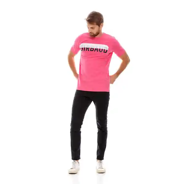 Marithé Francois Girbaud Camiseta Manga Corta Rosa Letras T. XL