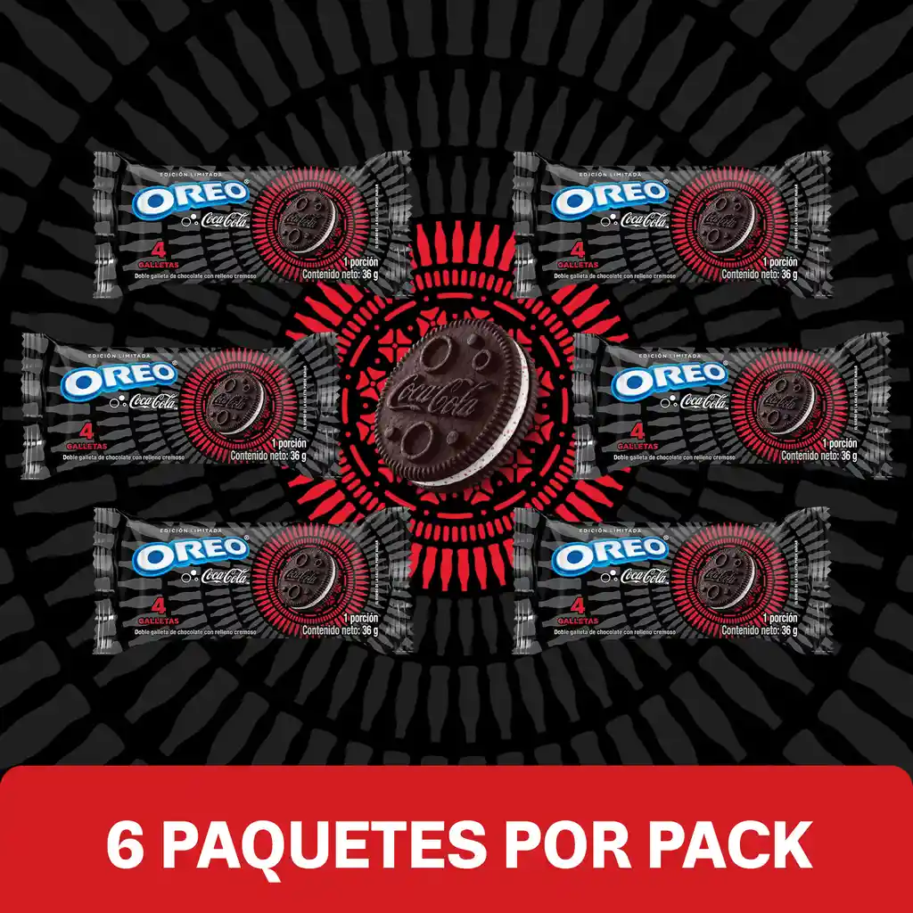 Oreo Galleta Doble Chocolate Edicion Coca-Cola