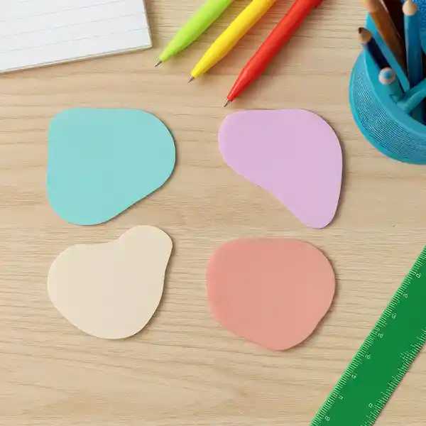Set de Notas Adhesivas Formas Irregulares 4 x 30 Hojas Miniso