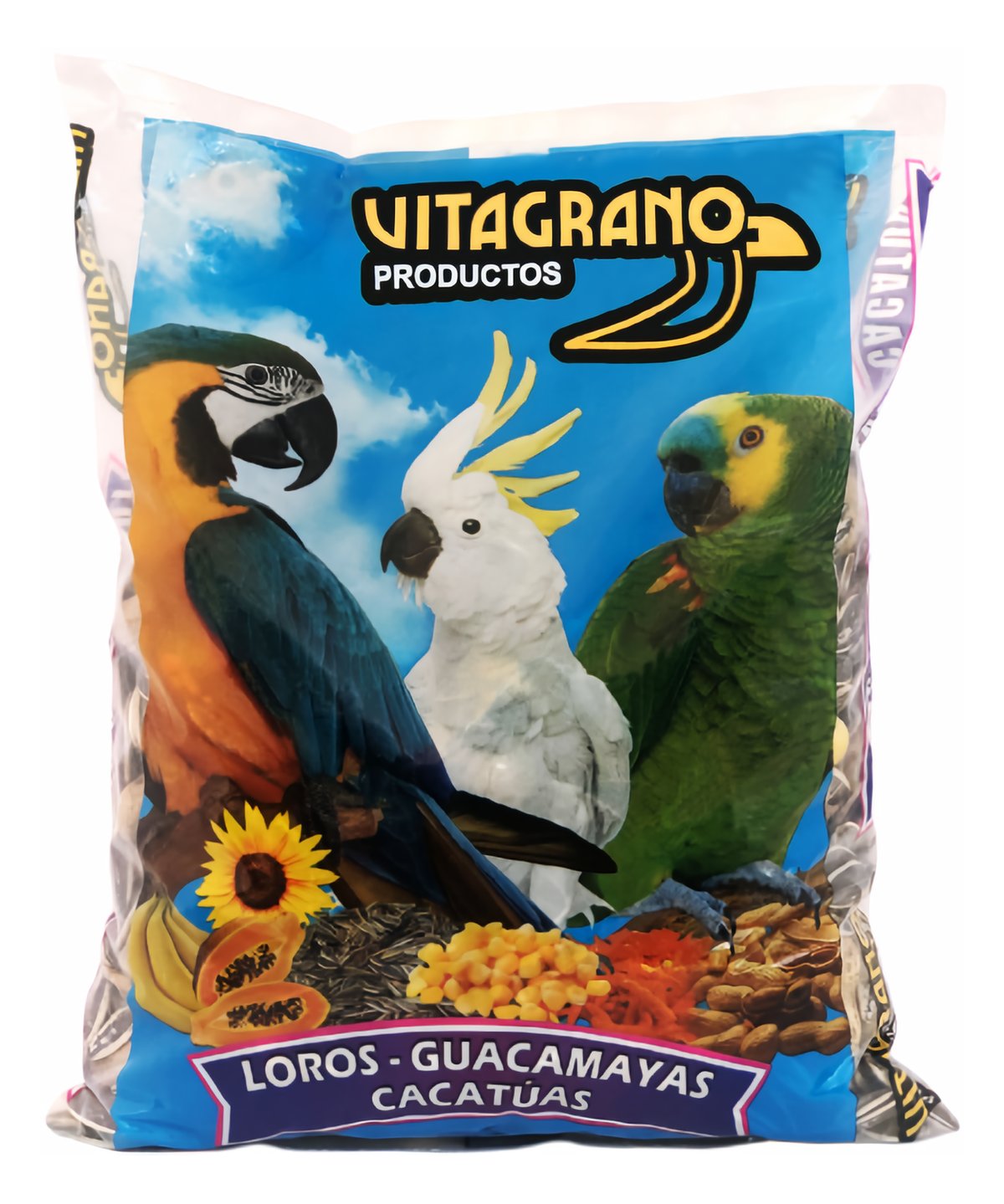 Vitagrano Alimento para Aves Medianas Loros Guacamayas y Cacatúas 500 g