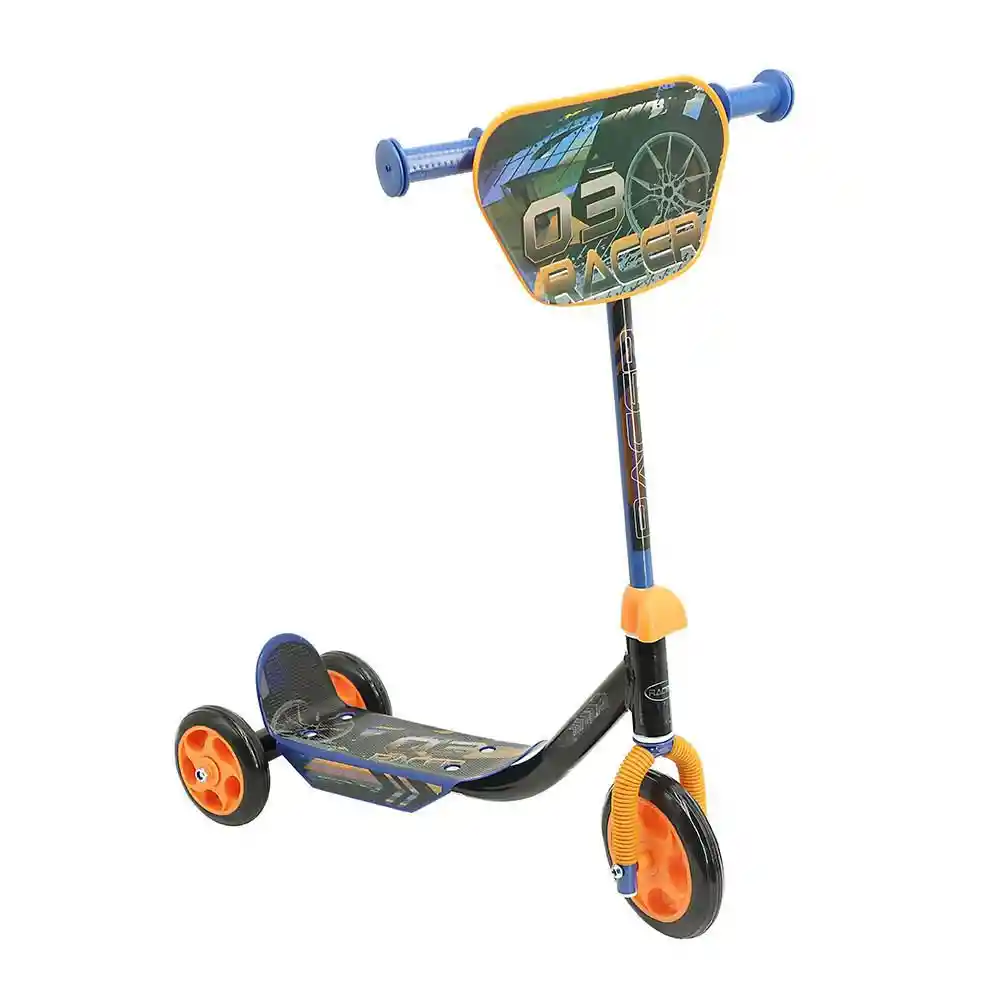 Scooter 3 Ruedas Azul & Negro Racer Marca Exclusiva 11114r