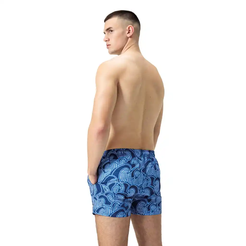 Pantaloneta Digital Printed Leisured 14 Pulgadas Hombre Azul-s