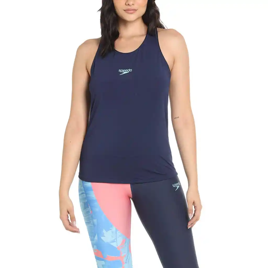 Camisilla Banana Leaf Mujer Azul-xl