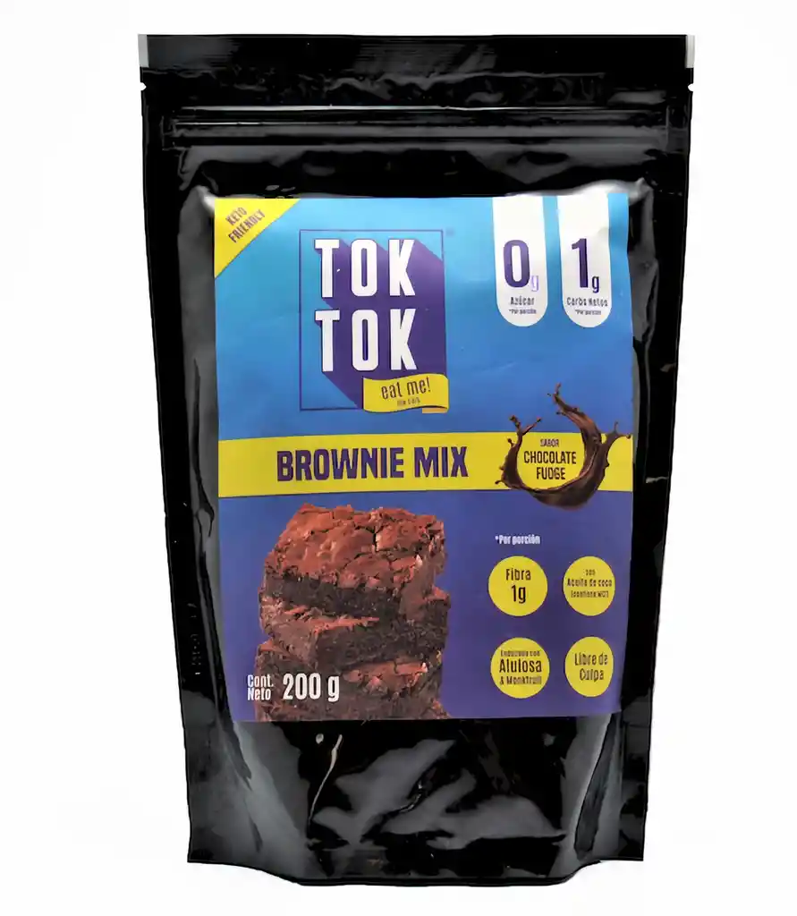Tok Tok Eat Me! Mezcla Brownie Mix Sabor Chocolate Fudge
