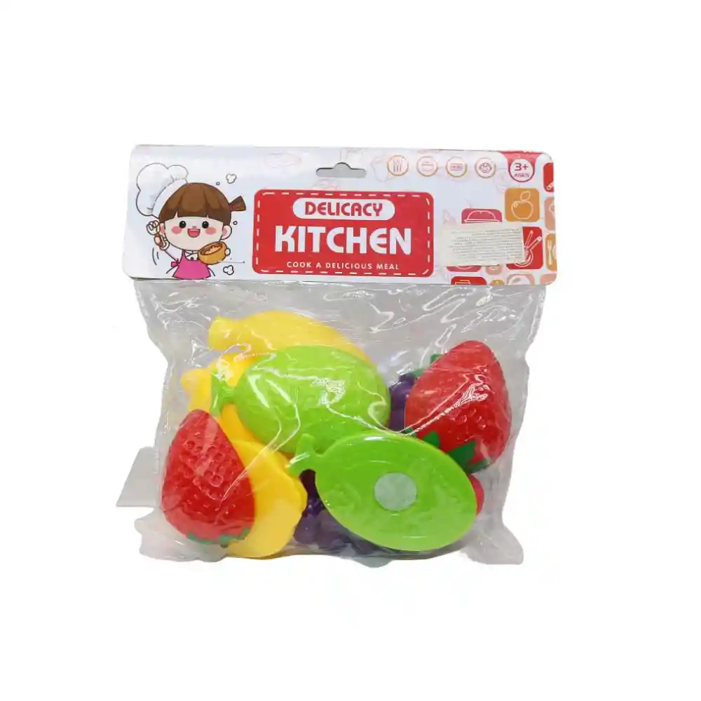 Set Cocina Frutas Cortables Bolsa Plasticos Asociados