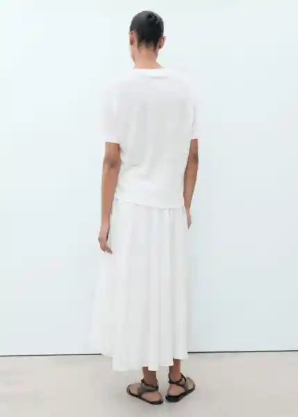 Camiseta Lenu Off White Talla M Mujer Mango