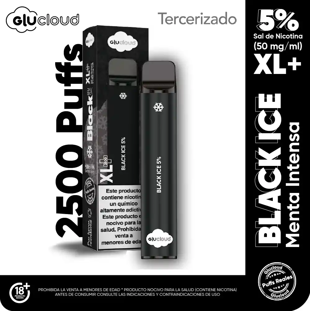 Glucloud Vape Black Ice XL / 2500 Puff