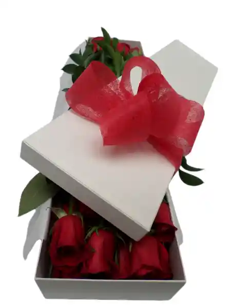 Caja De Rosas Rojas X24 Y Chocolates. Flores Frescas Ramo