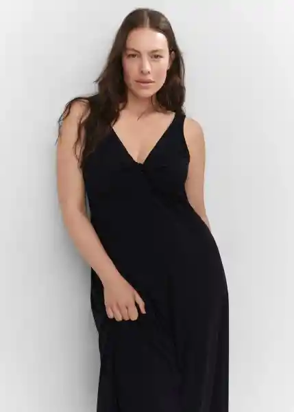 Vestido Cali3 Negro Talla M Mujer Mango