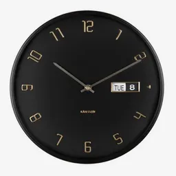 Present Time Reloj Pared Flip Iron Negro