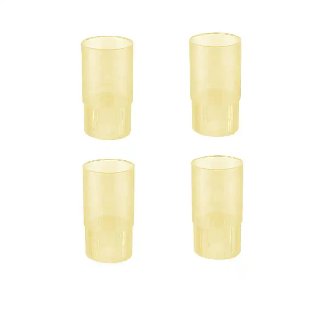 Set X 4 Vasos Fantasia Dorado Vanyplas 59237