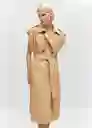 Abrigo Trench Asterix Camel Talla S Mujer Mango