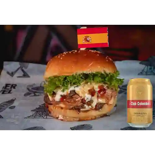 Combo Hamburguesa Madrid + Club Col. Dorada Lta 330ml