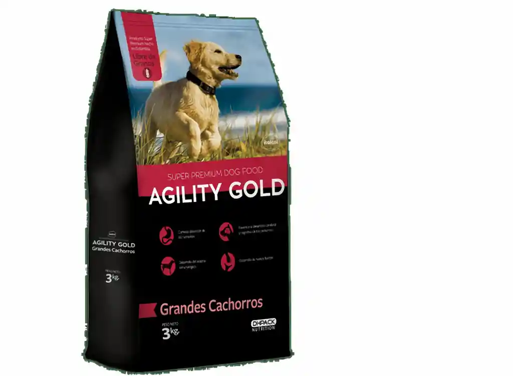 Agility Gold Alimento Para Perro Grandes Cachorros 3 Kg