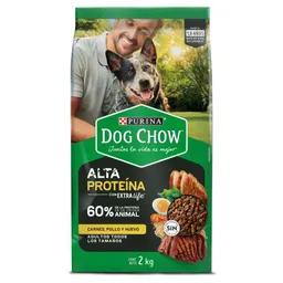 Dog Chow Alta Proteína Carnes Pollo y Huevo Adultos Extra Life