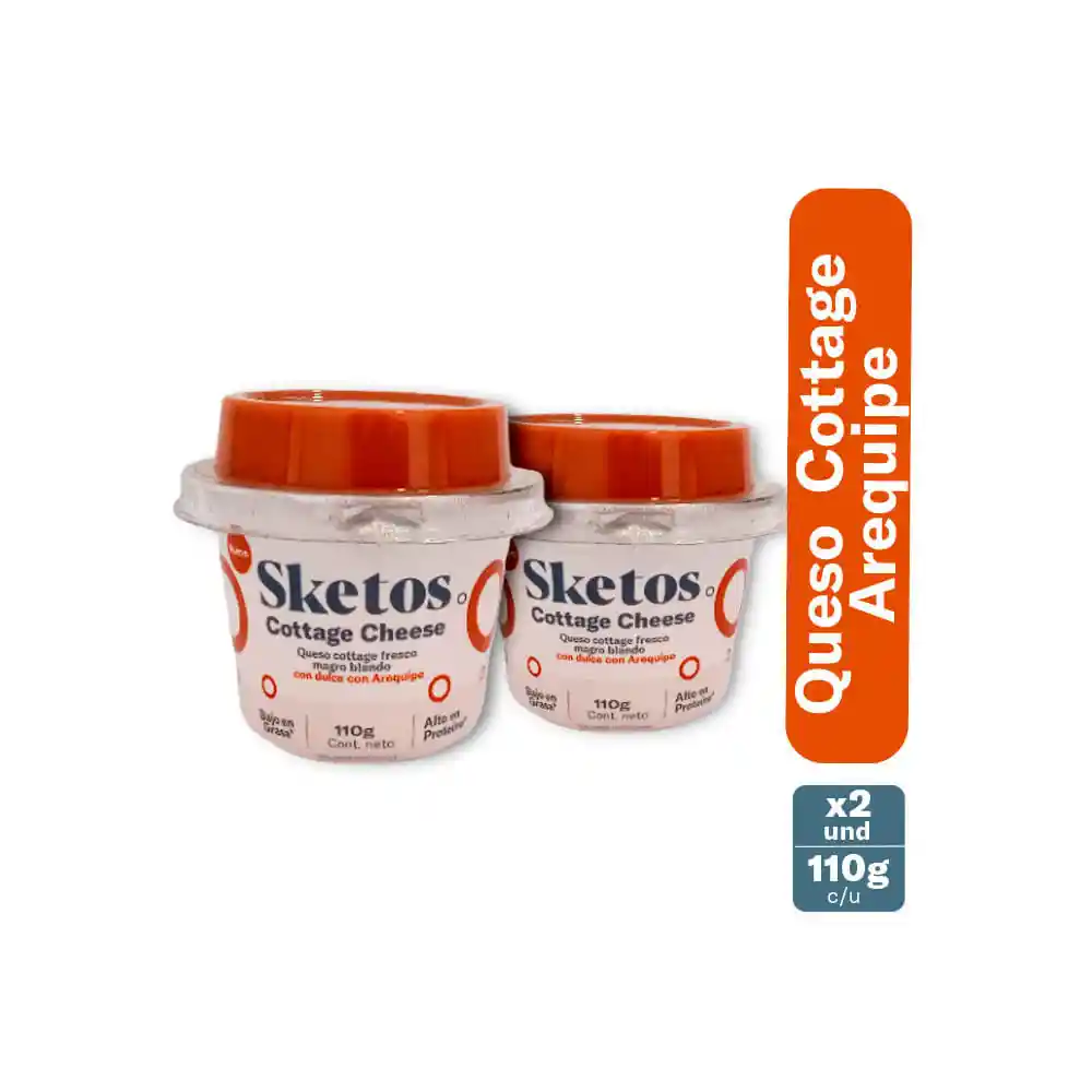 Sketos Queso Cottage Sabor Arequipe Fresco Magro Blando