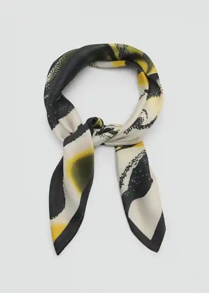 Pañuelo Tigre Negro Talla 99 Mujer Mango