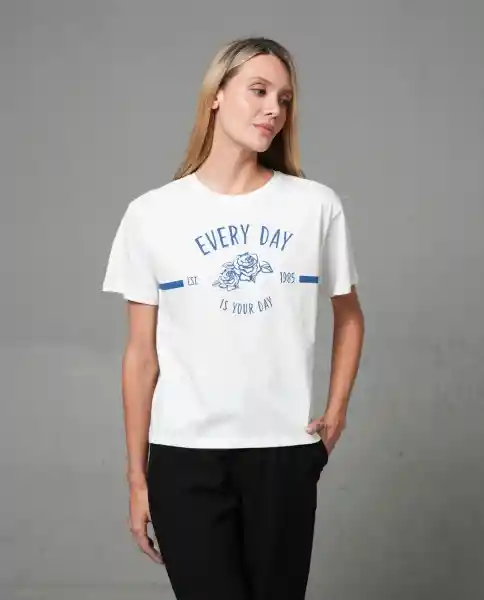 Camiseta Mujer Crudo S 202G102_CRU110104 Rifle